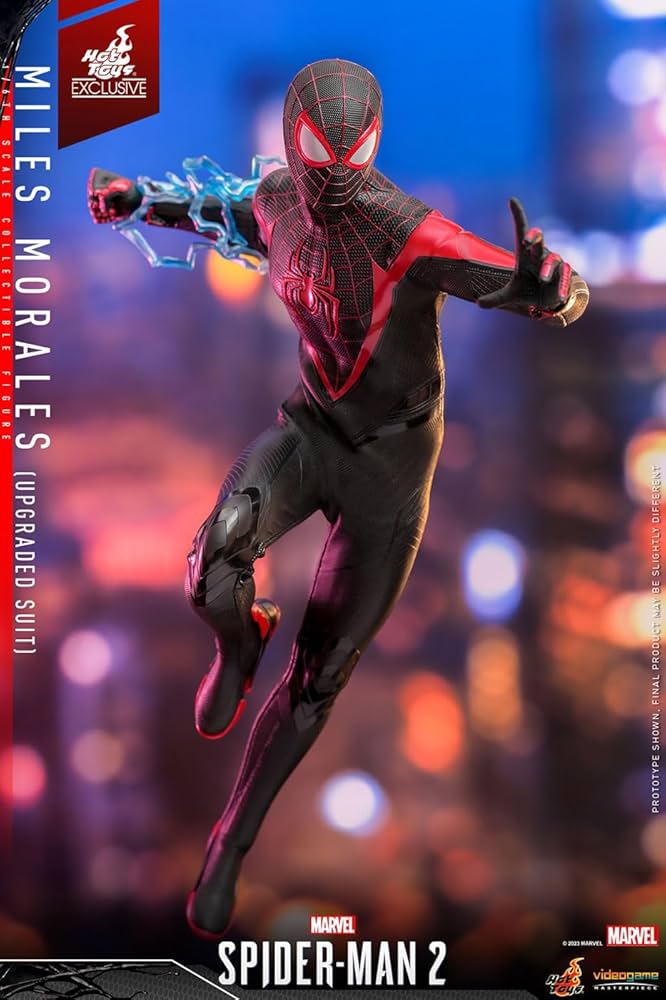 Amazon.com: Hot Toys Miles Morales Upgraded Suit Spider-Man 2